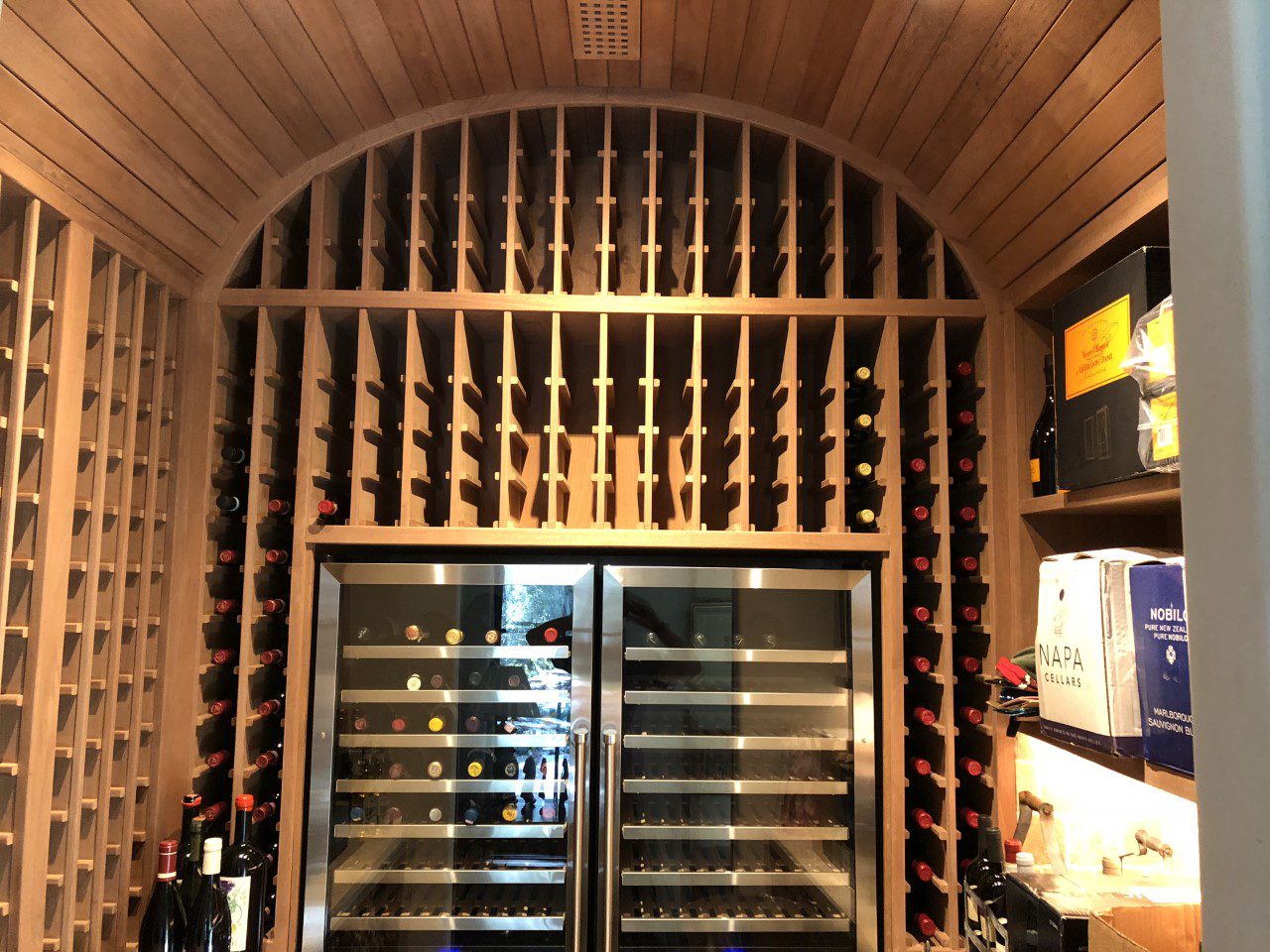 Wine Room — woodworking by Redwoodworks Residential